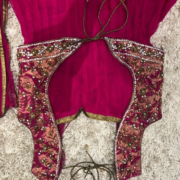 Indian Outfit - Pink Floor Length Arnakali - Picture 4 of 6